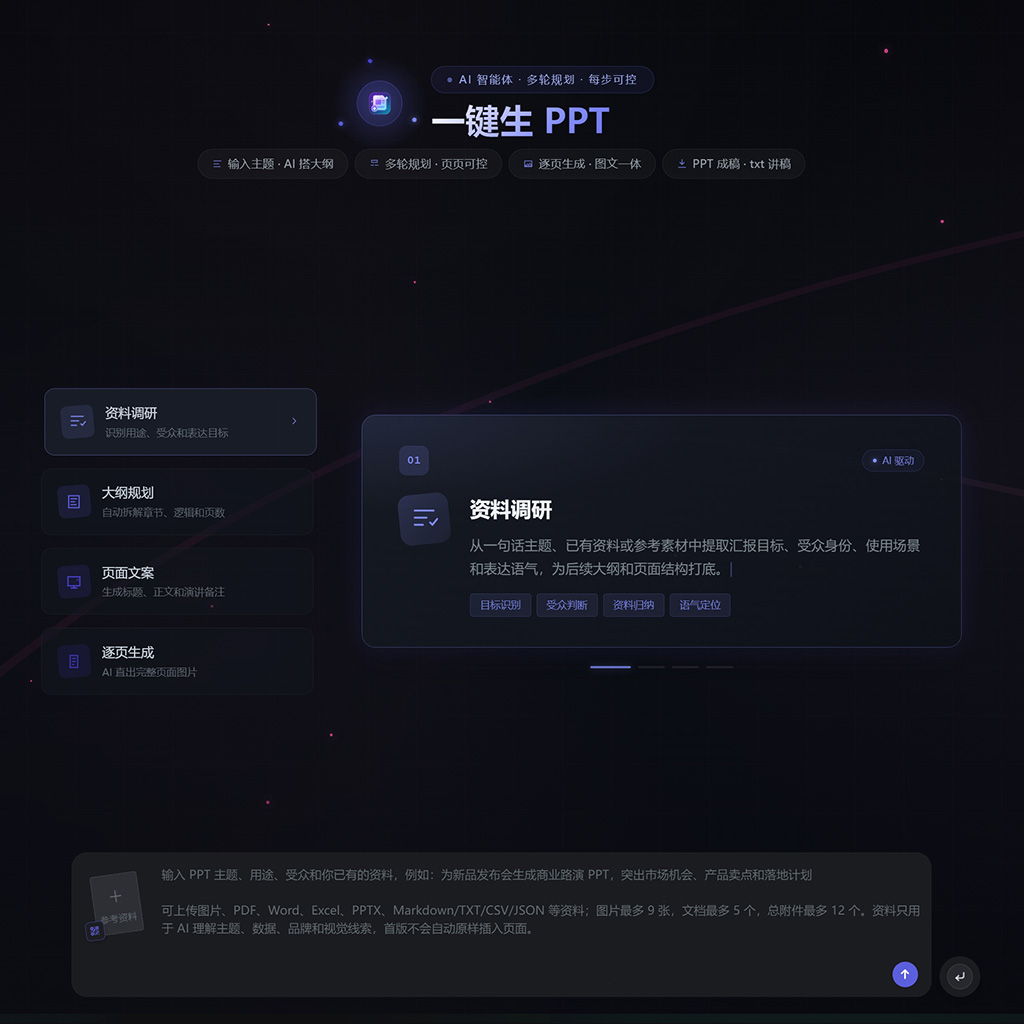 AI生成演示文稿与设计内容